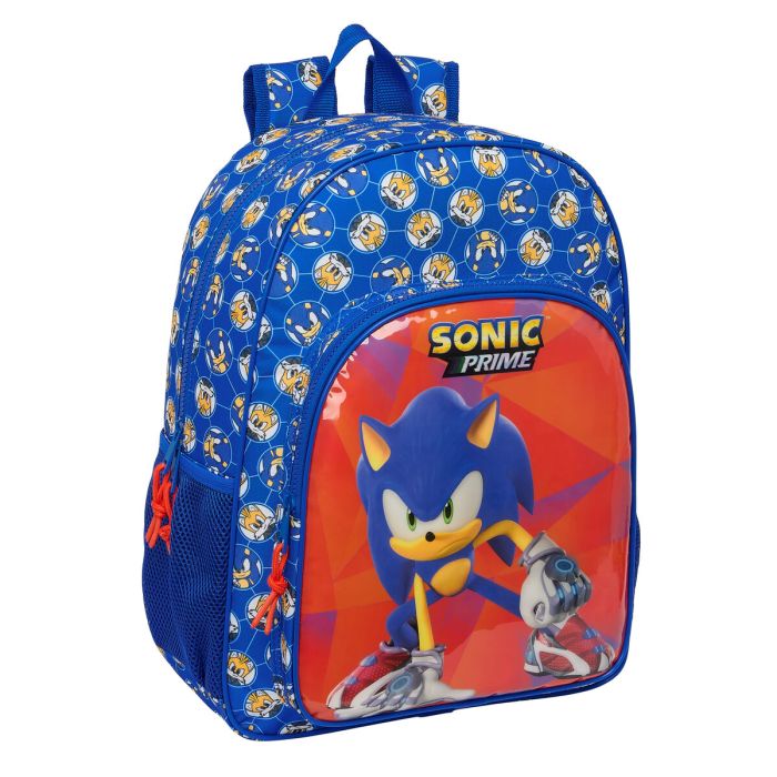 Mochila Escolar Sonic Prime Azul 33 x 42 x 14 cm