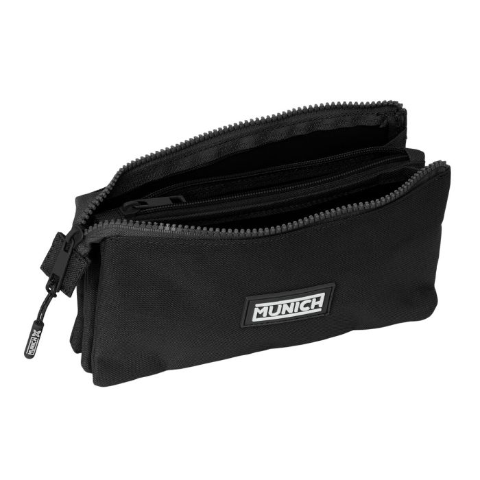 Portatodo Triple Munich Negro Negro 22 x 12 x 3 cm 2