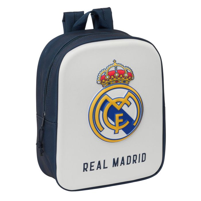 Mochila Infantil Real Madrid C.F. Blanco Azul marino 22 x 27 x 10 cm