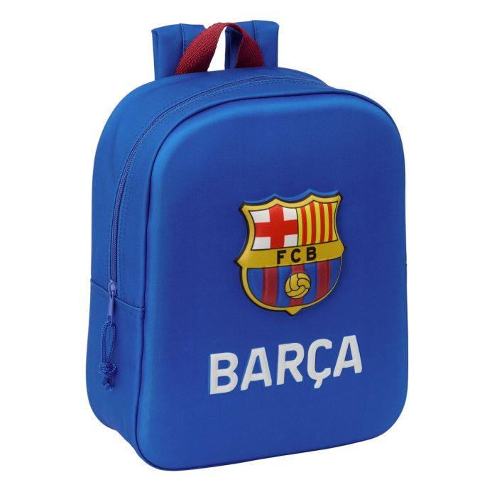 Mochila Escolar F.C. Barcelona Azul marino 22 x 27 x 10 cm 3D