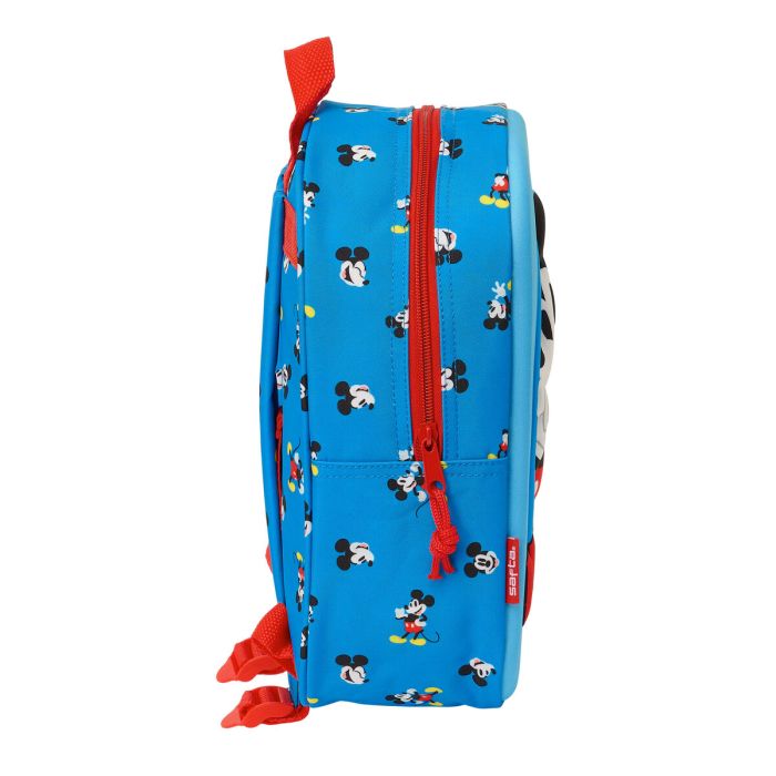 Mochila Escolar Mickey Mouse Clubhouse Azul 22 x 27 x 10 cm 3D 2