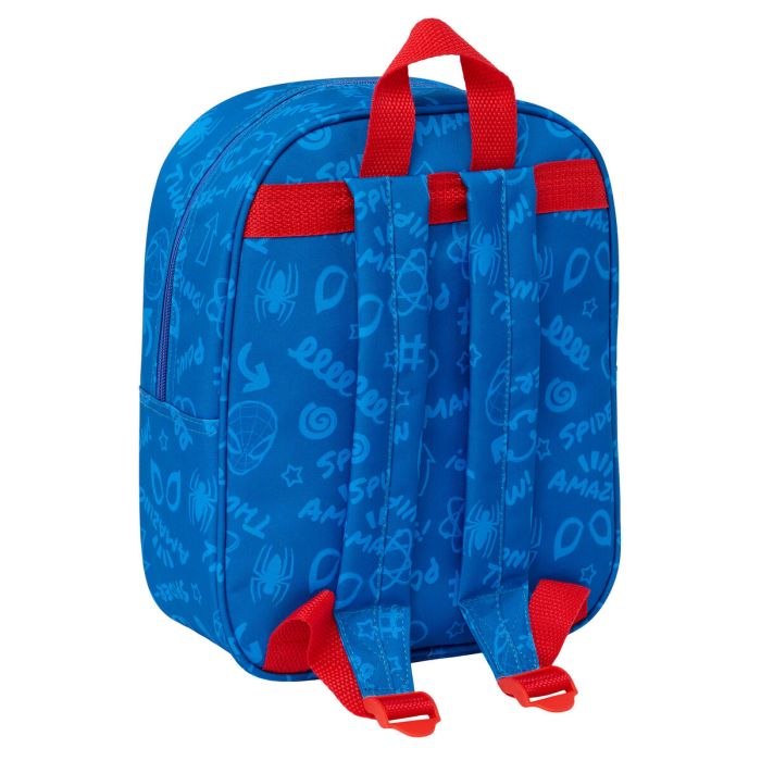 Mochila Escolar Spider-Man Rojo Azul marino 22 x 27 x 10 cm 3D 2