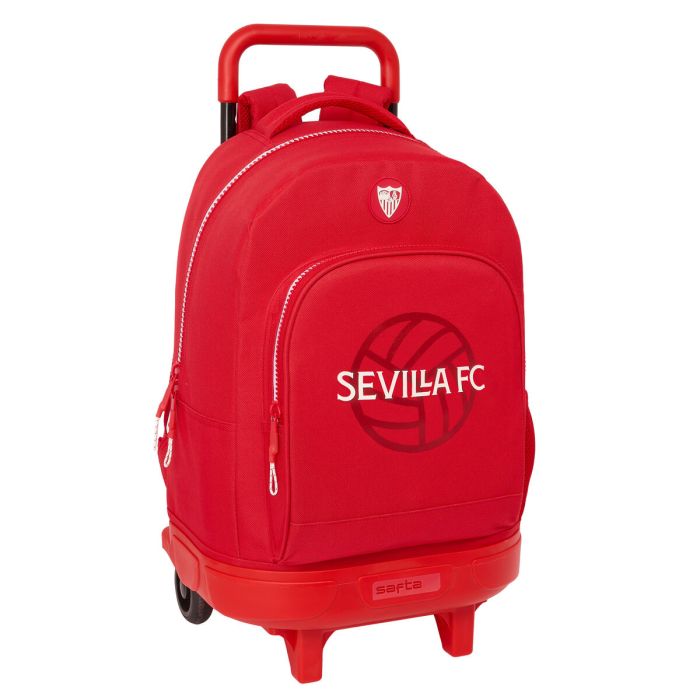 Mochila Escolar con Ruedas Sevilla Fútbol Club Rojo 33 x 45 x 22 cm