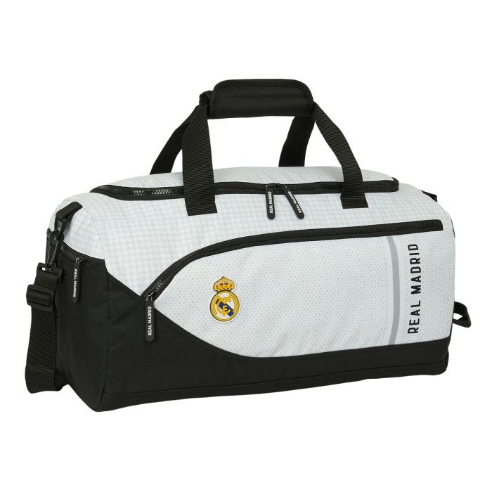 Bolso Bandolera Safta Blanco Negro 50 x 25 x 25 cm 1