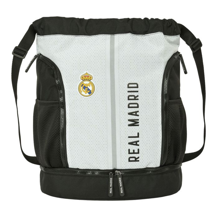 Mochila Saco Infantil Real Madrid C.F. 24/25 Blanco Gris 35 x 40 x 1 cm