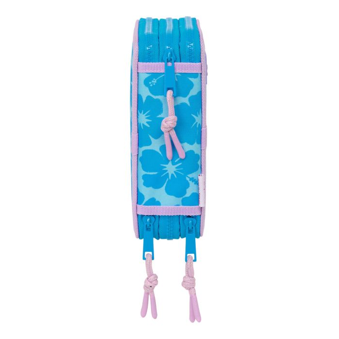 Plumier Triple Lilo & Stitch Hawaii Azul 12,5 x 19,5 x 5,5 cm 36 Piezas 1