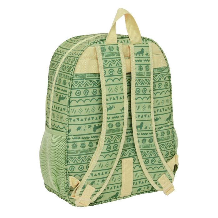 Mochila Escolar Mufasa Verde Beige 33 x 42 x 14 cm 2