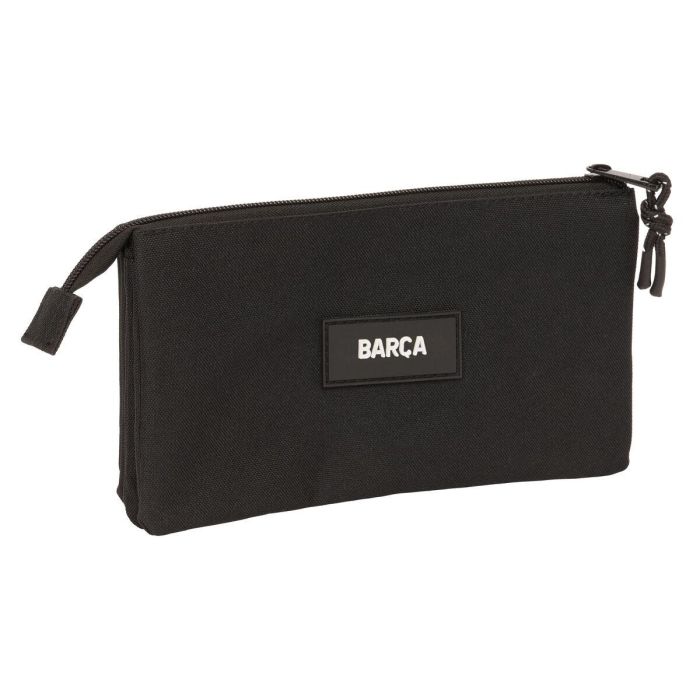 Portatodo Triple F.C. Barcelona Negro 22 x 12 x 3 cm 1