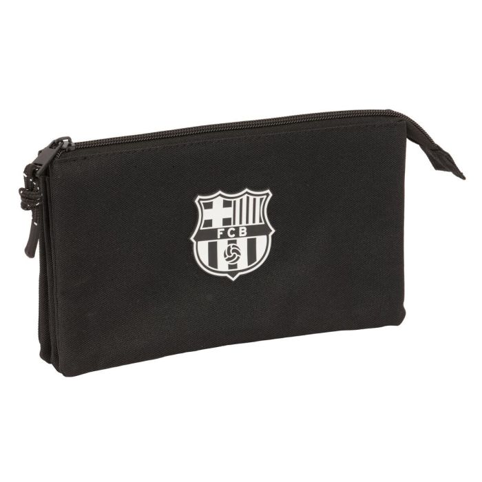 Portatodo triple f.c.barcelona chica negro 22x12x3 cm