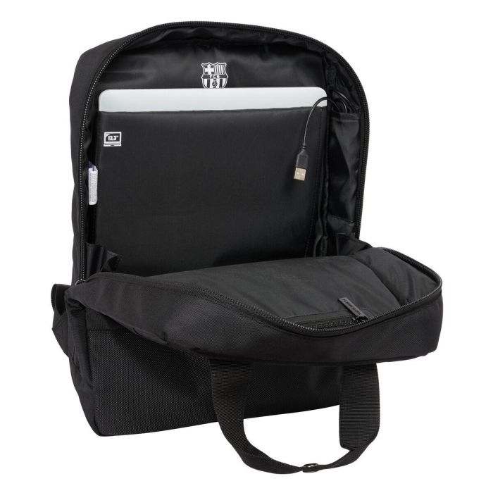 Mochila para Portátil F.C. Barcelona Premium Negro 29 x 39 x 11 cm 13,3" 2