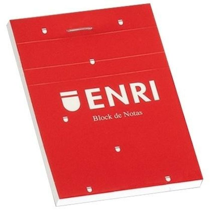 Bloc de Notas ENRI Rojo A6 80 Hojas 4 mm (10 Unidades) 1
