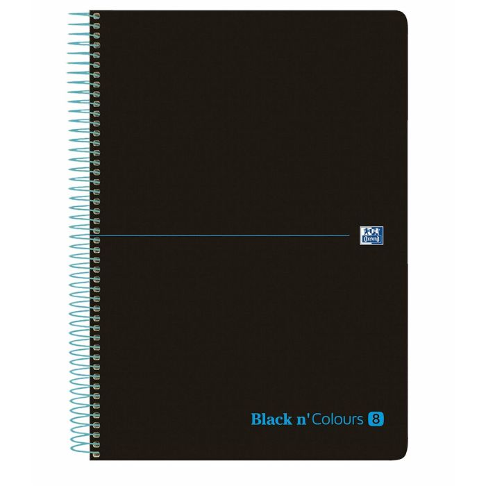 Cuaderno Oxford European Book Black & Colours Negro Turquesa A4 5 Piezas