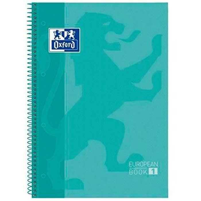 Oxford Cuaderno Touch Europeanbook 1 Write&Erase 80H A4+ 5x5 mm Microperforado T-Extradura Pack 5 Ud Menta Pastel