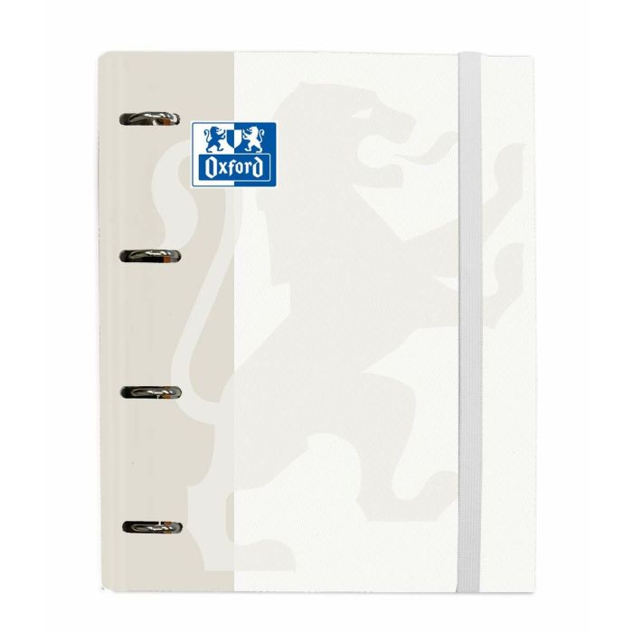 Oxford Carpeta Anillas 4 X 35 mm Classic Europeanbinder C-Recambio 100H A4+ 5x5 Tapa Extradura Blanco