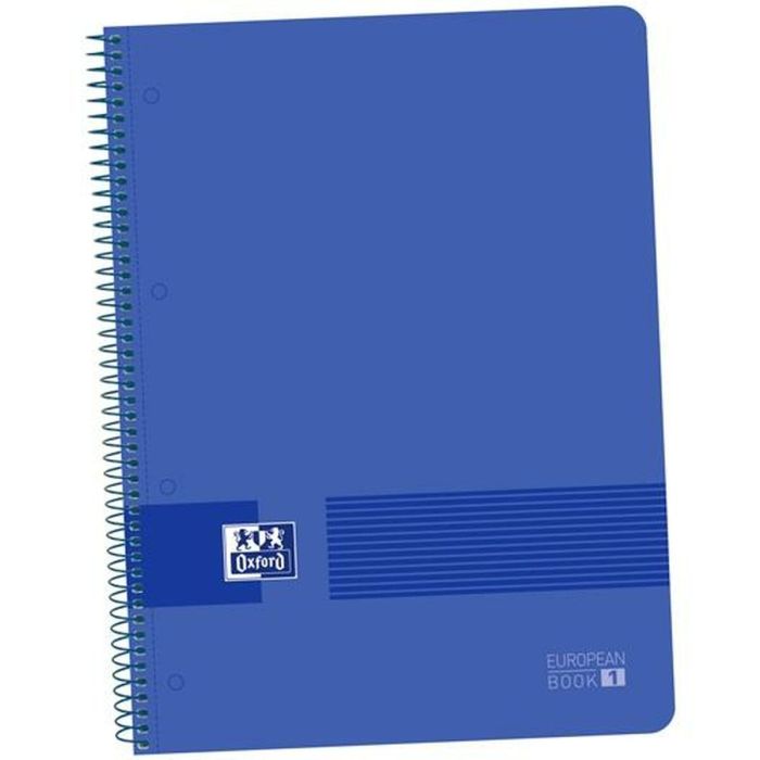 Oxford Cuaderno Live&Go Europeanbook 1 80H A4+ 5x5 mm Microperforado T-Plástico Pack 5 Ud Azul Marino