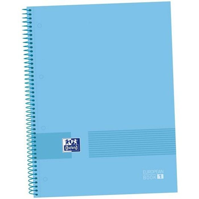 Oxford Cuaderno &You Europeanbook 1 Write&Erase 80H A4+ 5x5 mm Microperforado T-Extradura Pack 5 Ud Periwinkle Blue