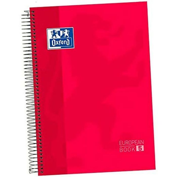 Cuaderno Oxford Europeanbook 5 Rojo A4+ 120 Hojas (5 Unidades) 1