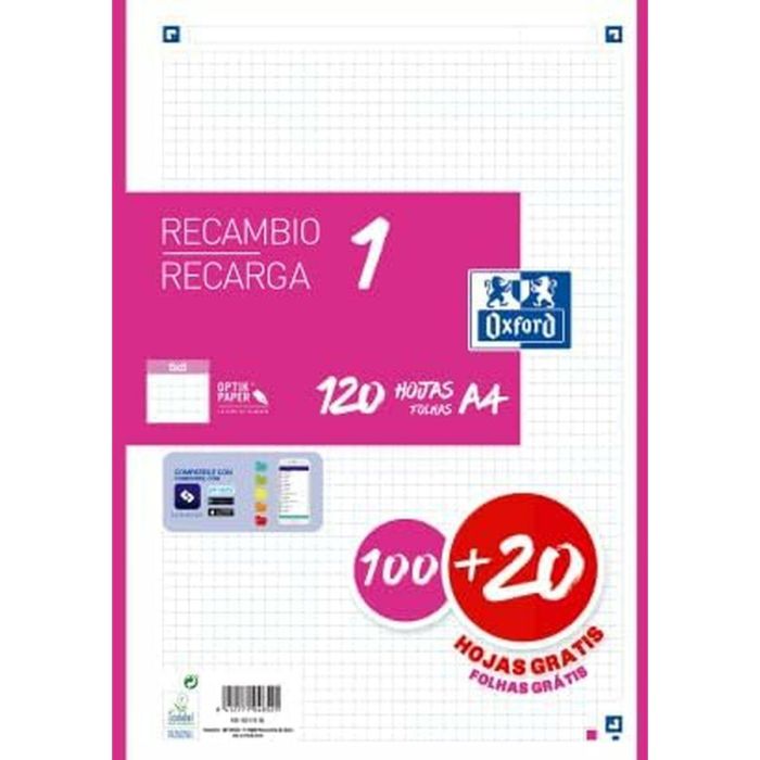 Bloc de Notas Oxford Fucsia A4 120 Hojas 1