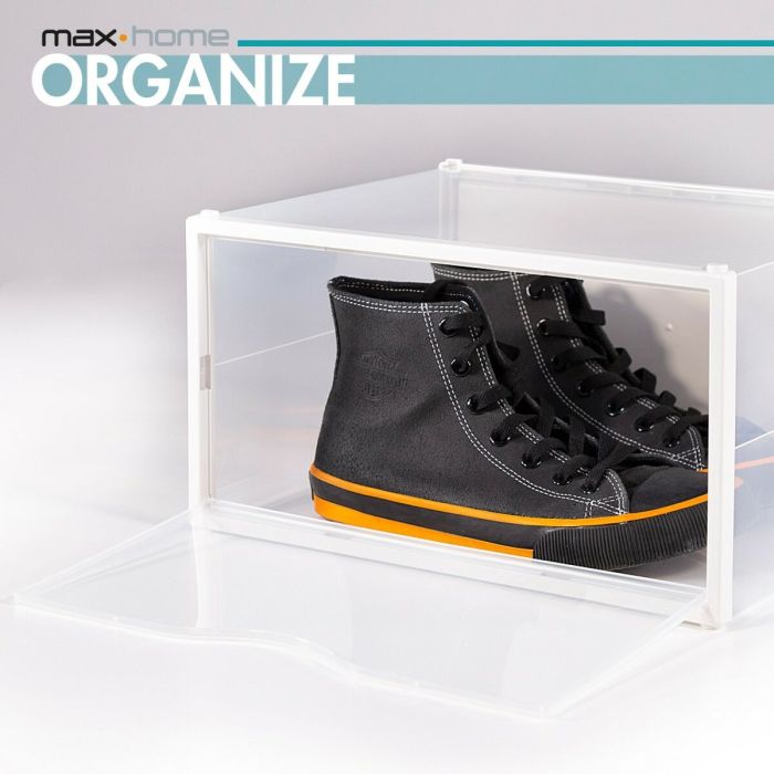 Caja apilable para zapatos Max Home Blanco 6 Unidades Polipropileno ABS 35 x 18,5 x 27 cm 3