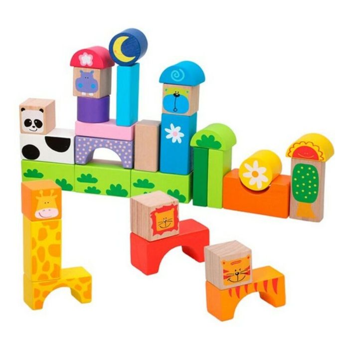 Juego de Construcción con Bloques Woomax Animales 32 Piezas (32 pcs) 4