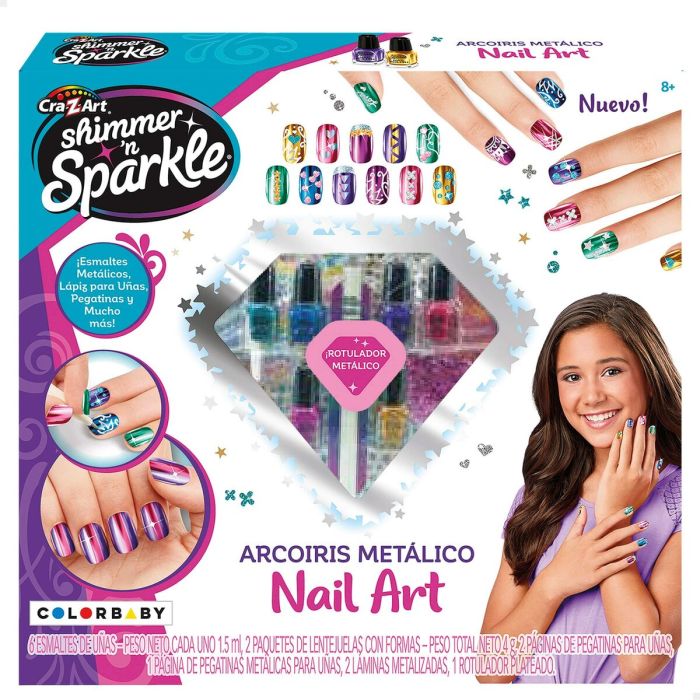 Set de Manicura Colorbaby Shimmer 'n Sparkle Nails Infantil