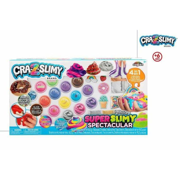 Super slimy espectacular cra-z-slimy brilla 4 en 1