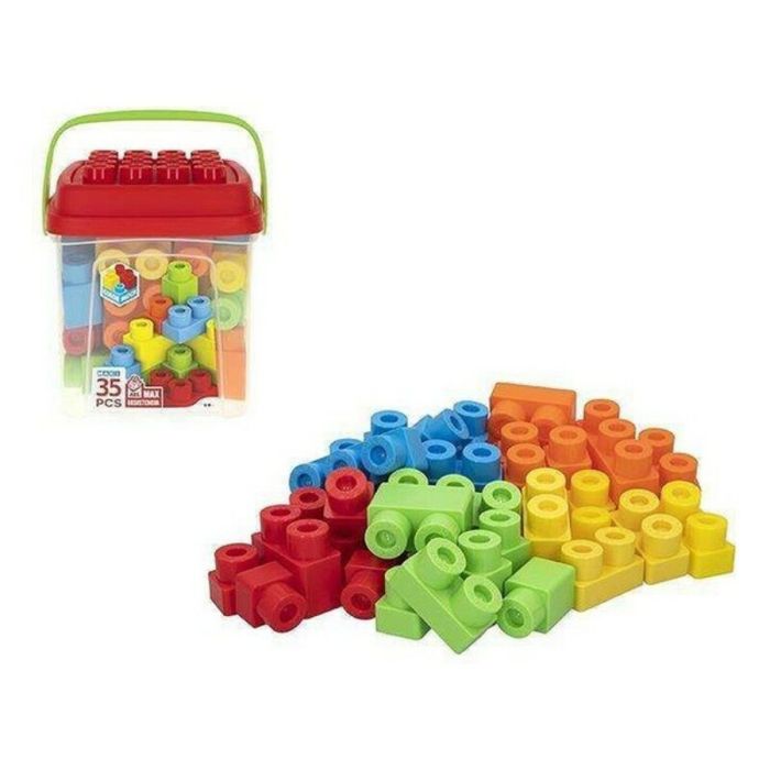 Bote con Bloques de Construcción Color Block 35 Piezas (35 pcs) 1