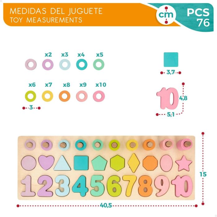 Puzzle Infantil Colorbaby Formas geométricas Números 1