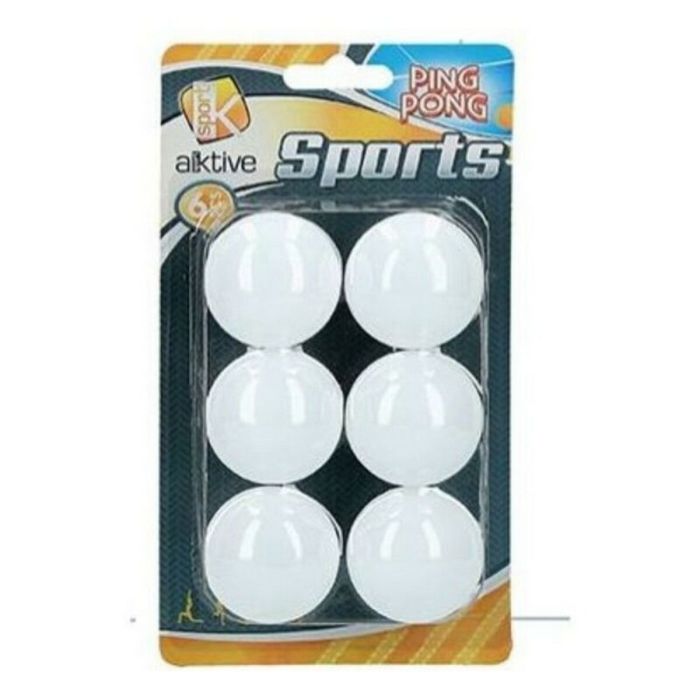 Pelotas ping pong en blister 6 unidades aktive sports