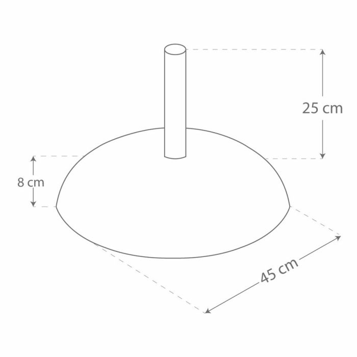 Base para Sombrilla Aktive 45 x 33 x 45 cm Cemento Acero 1