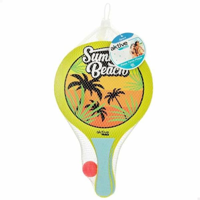 Palas de Playa con Pelota Aktive Sun Beach Madera Palas de Playa con Pelota Aktive Sun Beach Madera
