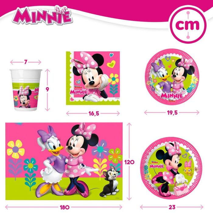 Set Artículos de Fiesta Minnie Mouse Happy Deluxe 89 Piezas 16 1