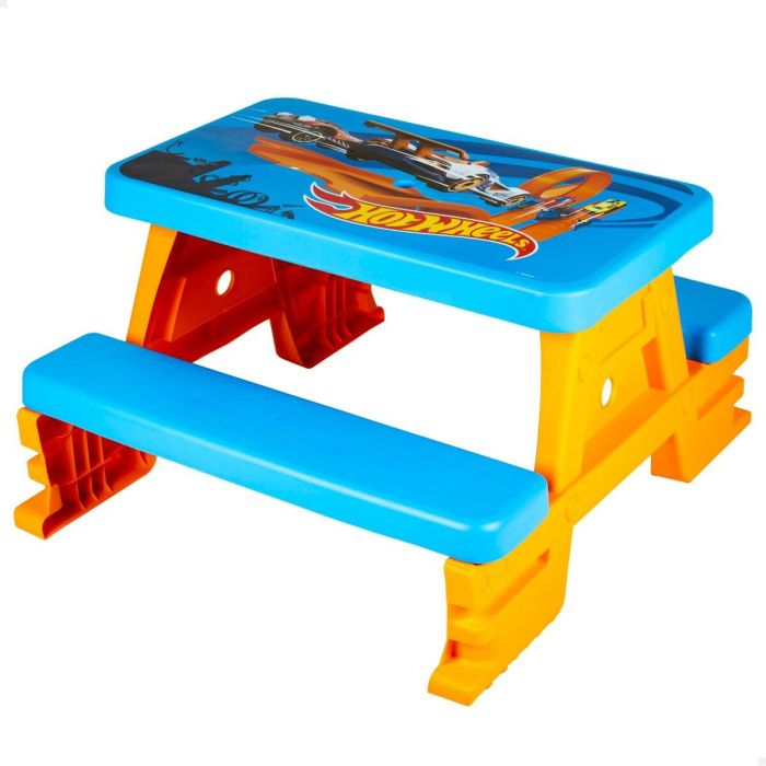 Conjunto de Mesa Infantil y Pongotodo Hot Wheels Azul Naranja Plástico 69 x 42 x 79 cm