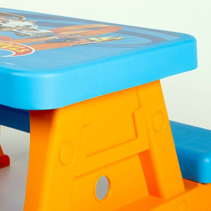 Conjunto de Mesa Infantil y Pongotodo Hot Wheels Azul Naranja Plástico 69 x 42 x 79 cm 3