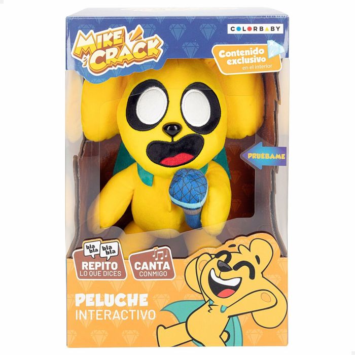 Peluche mike crack interactivo 25 cm con sonidos y melodias