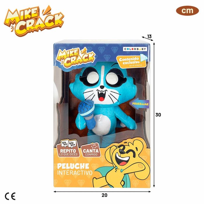 Peluche con Sonido Mikecrack Akela 25 cm Azul 3