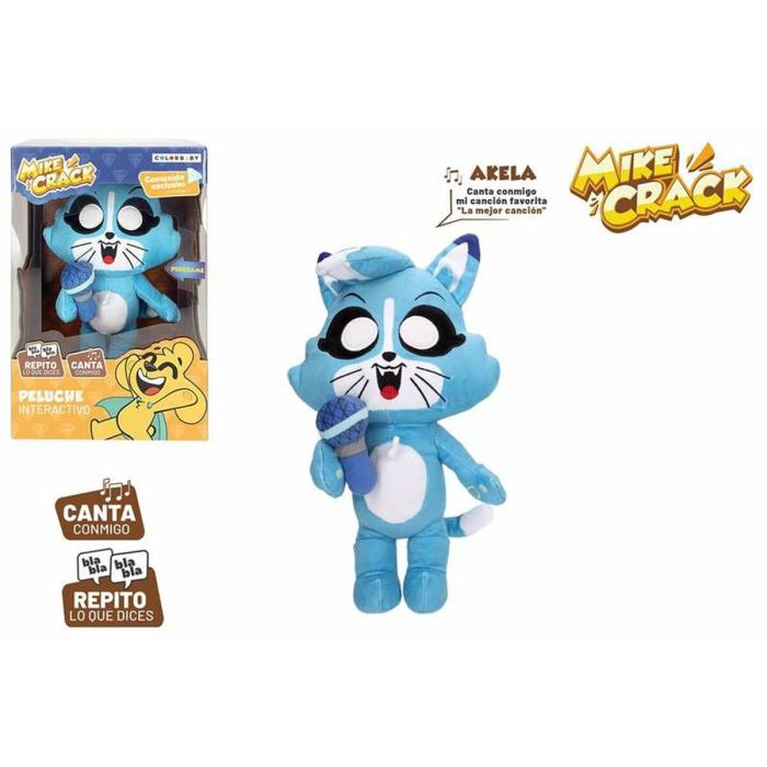 Peluche con Sonido Mikecrack Akela 25 cm Azul 2