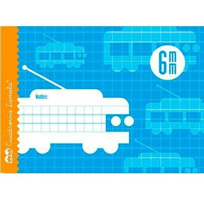 Lamela Libreta Grapada 16H 4º Apaisado 70 gr Cuadrovía 6 mm C-Margen Cubierta Básica Paquete 25