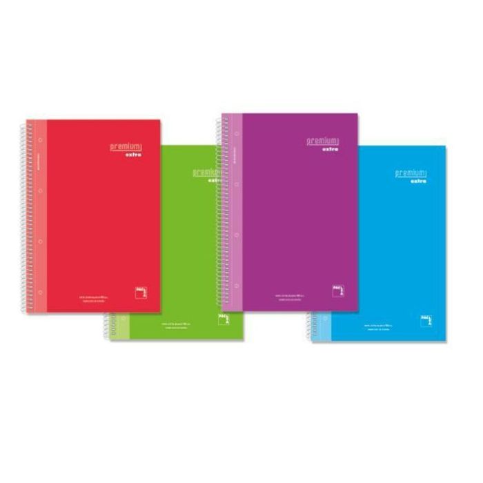Cuaderno Pacsa Premium Extra Multicolor Din A4 4 Piezas 80 Hojas
