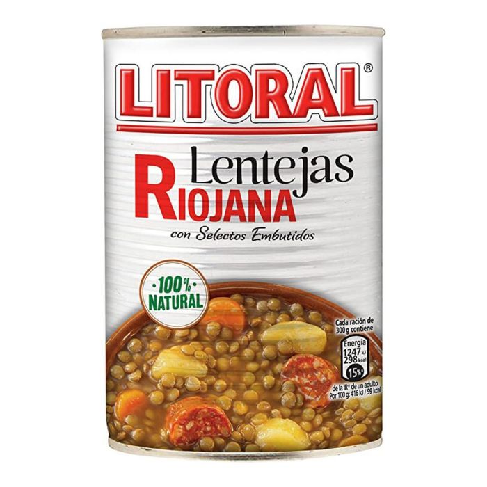 Lentejas a la Riojana Litoral (425 g) Lentejas a la Riojana Litoral (425 g)