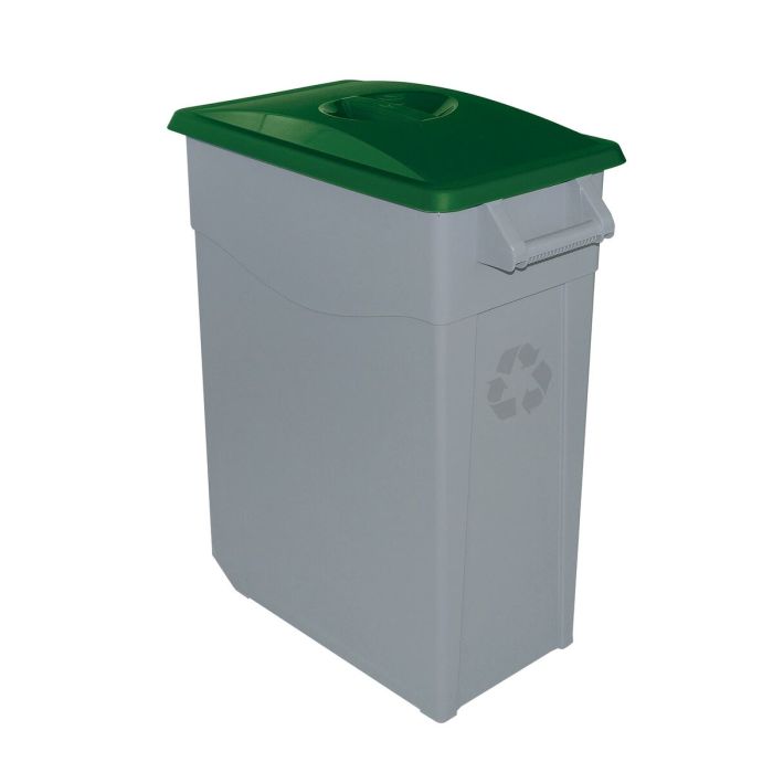 Cubo de Basura para Reciclaje 65L Verde, Cerrado - Denox (2 Unidades) Cubo de Basura para Reciclaje 65L Verde, Cerrado - Denox (2 Unidades)