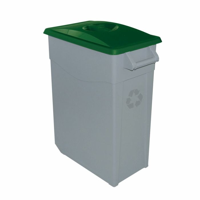 Cubo de Basura para Reciclaje Denox 65 L Verde (2 Unidades) 1