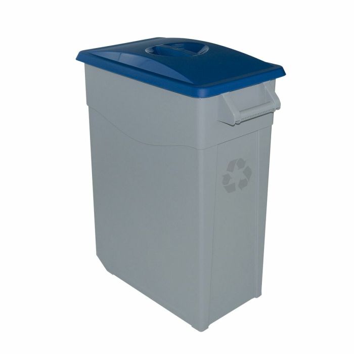 Cubo de Basura para Reciclaje Denox 65 L Azul (2 Unidades) 1