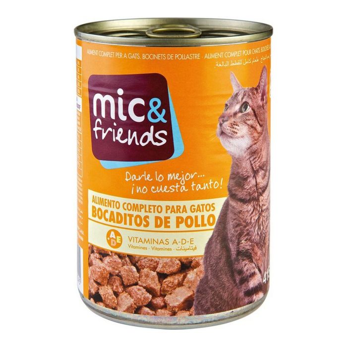 Comida para gato Mic&Friends Bocaditos Pollo (425 g) Comida para gato Mic&Friends Bocaditos Pollo (425 g)