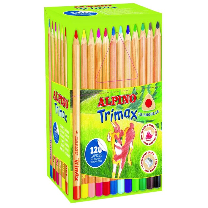 Lápices de colores Alpino Trimax Multicolor 120 Piezas