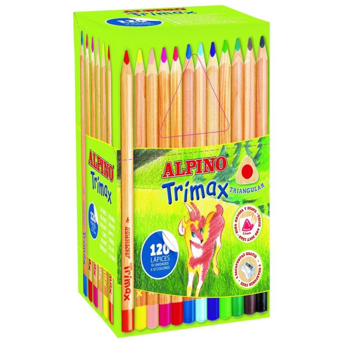 Alpino Lápices De Colores Trimax Jumbo Triangulares 177 mm C-Surtidos Caja 120 Ud Alpino Lápices De Colores Trimax Jumbo Triangulares 177 mm C-Surtidos Caja 120 Ud