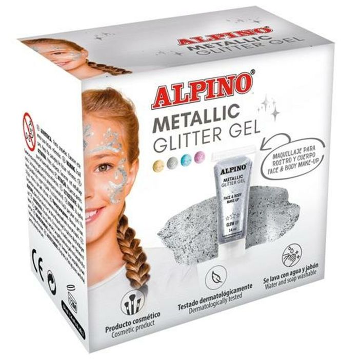 Alpino Gel Con Purpurina Metallic Glitter Caja 6 Unidades Plata Alpino Gel Con Purpurina Metallic Glitter Caja 6 Unidades Plata