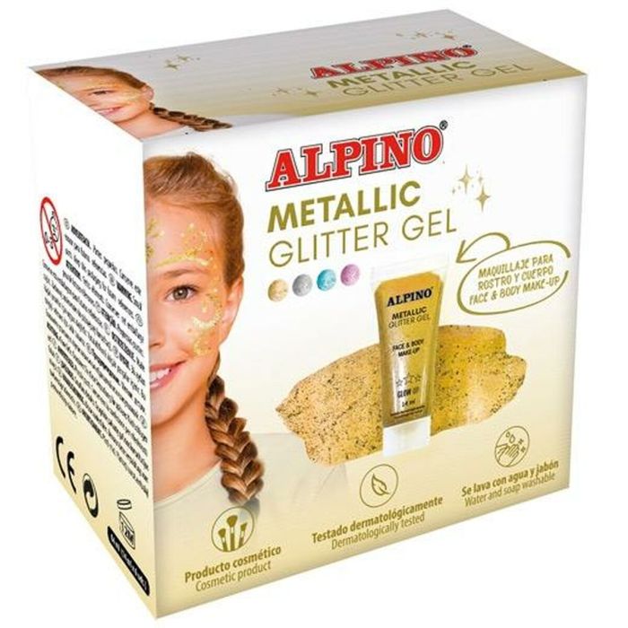 Maquillaje para Niños Alpino Gel Purpurina Dorado