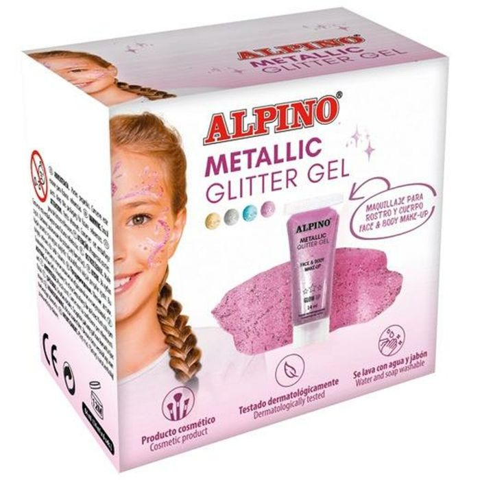 Maquillaje para Niños Alpino Gel Purpurina Rosa