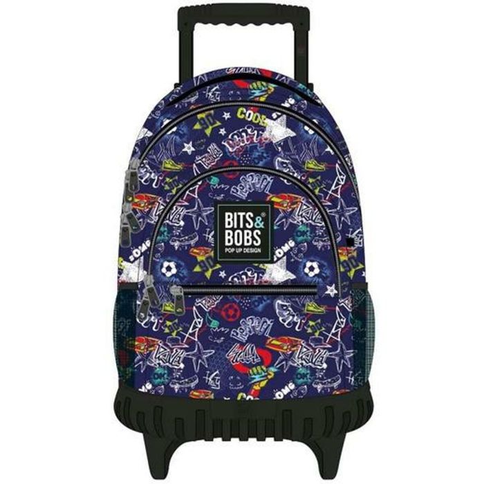 Mochila Escolar con Ruedas Grafoplas B&B23 Star Azul (4 Unidades) 1 Mochila Escolar con Ruedas Grafoplas B&B23 Star Azul (4 Unidades) 1